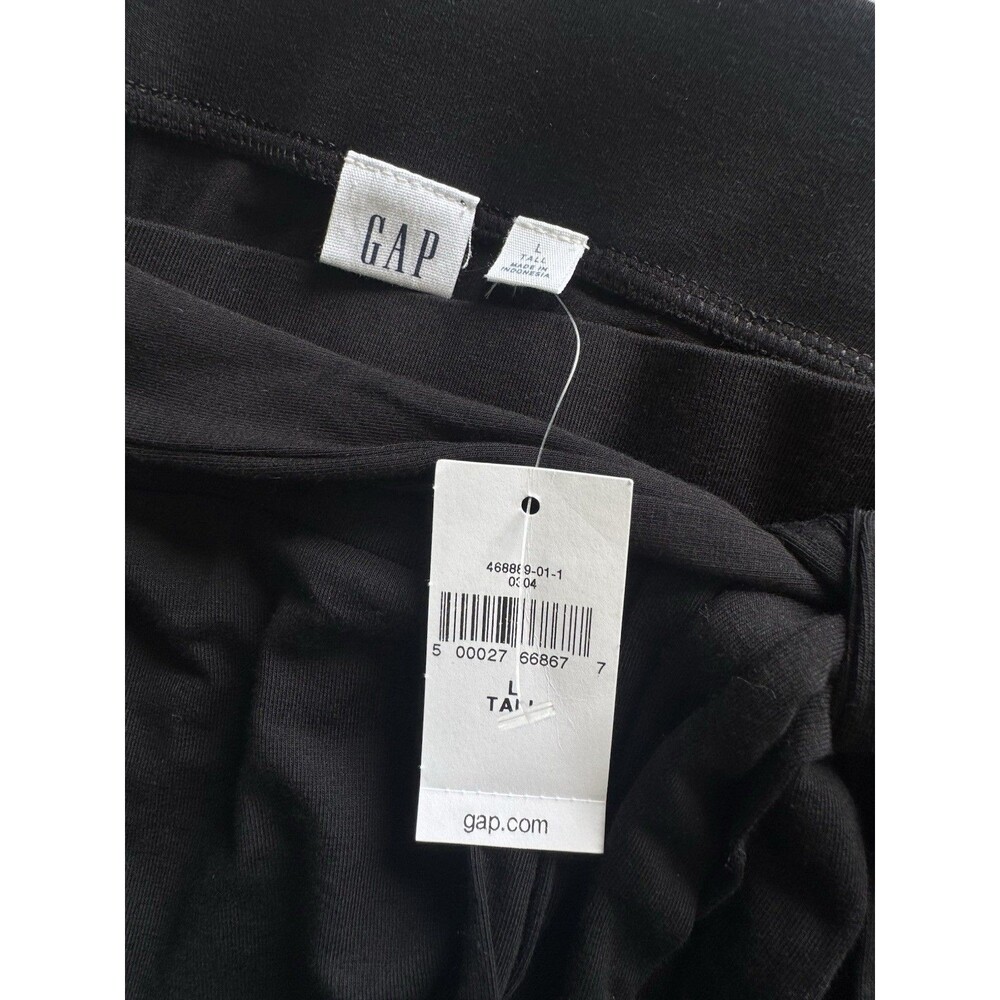 NEW Gap Black Maxi Skirt Tie Waist Ruffle Hem Large Tall NWT Cooling Resort - Picture 5 of 10